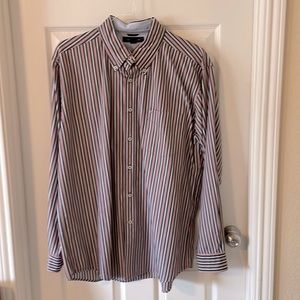Tommy Hilfiger Long Sleeve Dress Shirt XL Button Up Red/Black/Blue